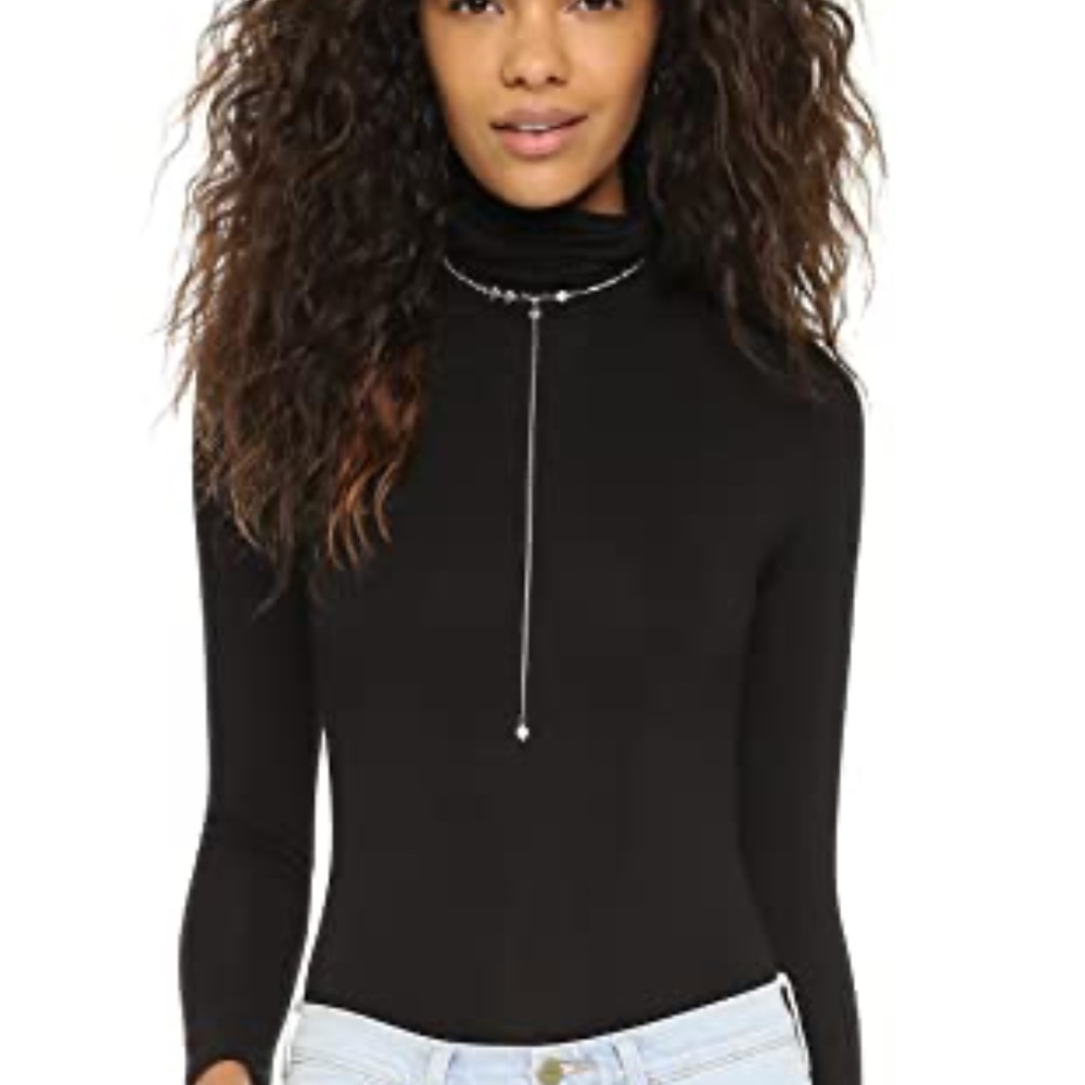 NWT Cosabella Fetherston Runway Turtleneck Bodysuit - Black - Size L